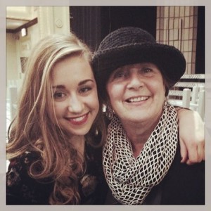 I had to post this picture! My grandma came in from Minnesota to see the show!